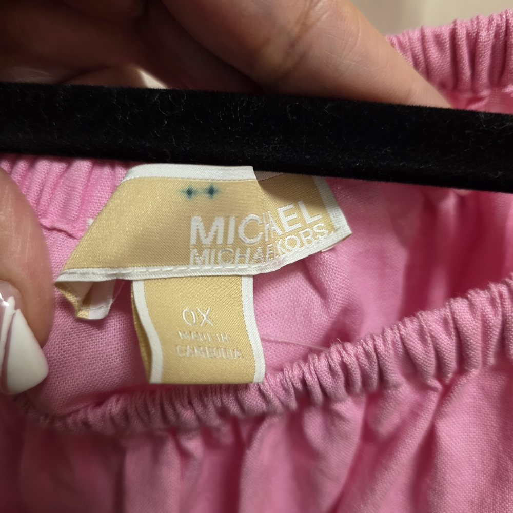 Michael Kors Pink Off-Shoulder Blouse Size 0X New Without Tags - Picture 8 of 9